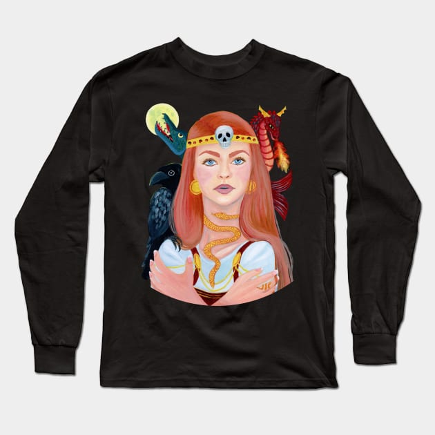 Maiden of North - Kalevala Finnish Mythology Long Sleeve T-Shirt by IvyLilyArt